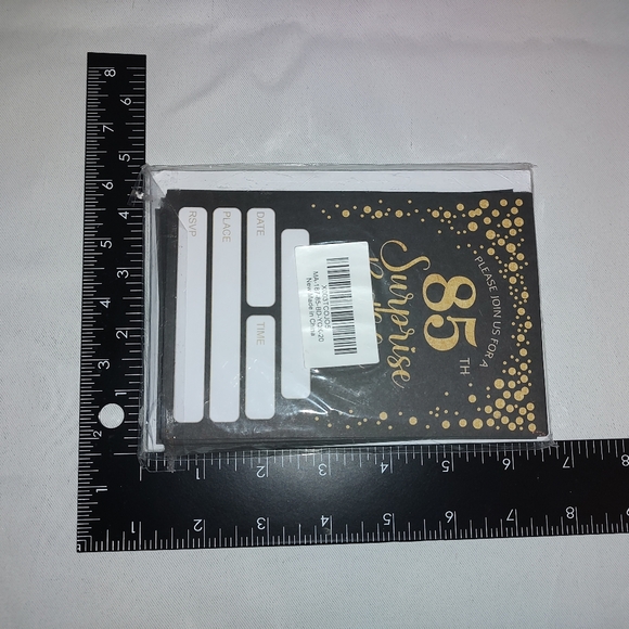 85th Surprise Birthday Party Invitations 20 pack with Envelopes NWT Factory Seal - Picture 4 of 6
